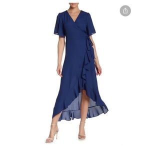 Wild Honey Blue Wrap Dress